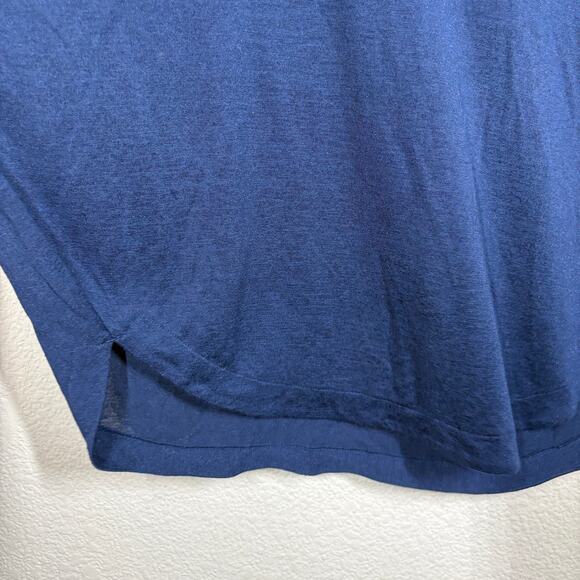 Vince Womens Size XS Boxy Crew Neck Top Blouse Navy Blue Pullover Circle Tee - Picture 6 of 7